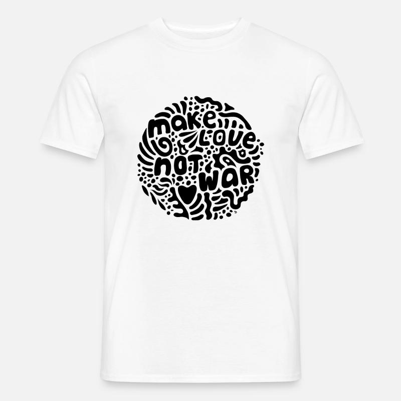 Make Love Not War (schwarz) - Männer T-Shirt - Weiß
