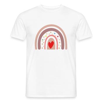 Arc-en-ciel - T-shirt homme - blanc - Devant - AI Model Male 178 dark (178cm)