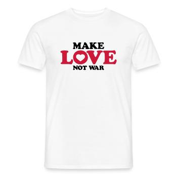 Spruch Not War - Männer T-Shirt - Weiß - Vorne - AI Model Male 178 dark (178cm)