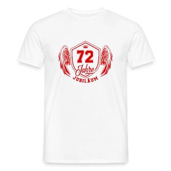 72 Zahl Wappen - Männer T-Shirt - Weiß - Vorne - AI Model Male 178 dark (178cm)