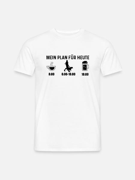 Mein Plan für heute 2 - - Männer T-Shirt - Weiß