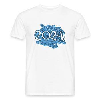 Wassertropfen 2024 - Männer T-Shirt - Weiß - Vorne - AI Model Male 178 dark (178cm)