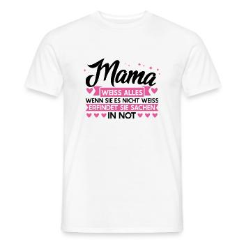 Mutter Familie Sohn Geschenk - Männer T-Shirt - Weiß - Vorne - AI Model Male 178 dark (178cm)