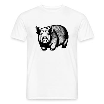 pig sweet pigs pigs animal animals 4 - Men's T-Shirt - white - Front - AI Model Male 178 dark (178cm)