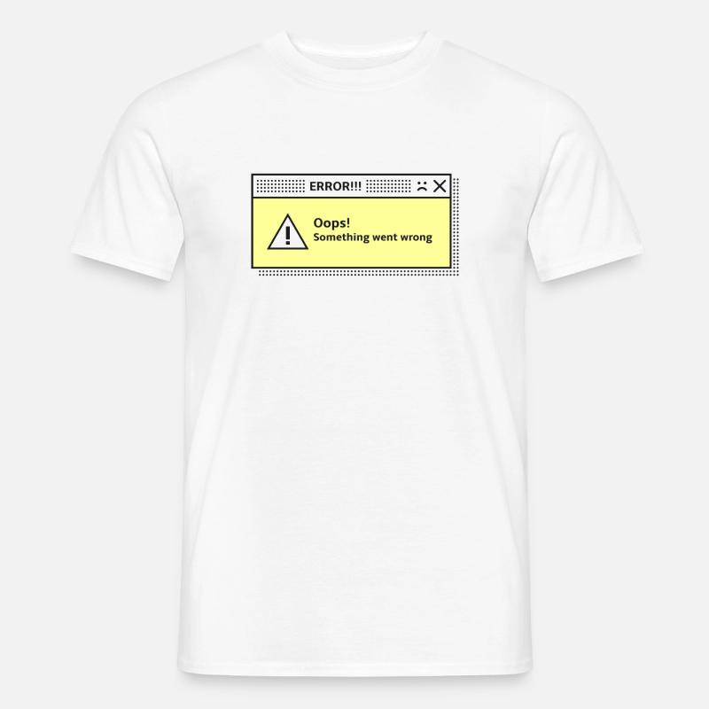 Warnmeldung Systemdialog Fehler Computer - Männer T-Shirt - Weiß