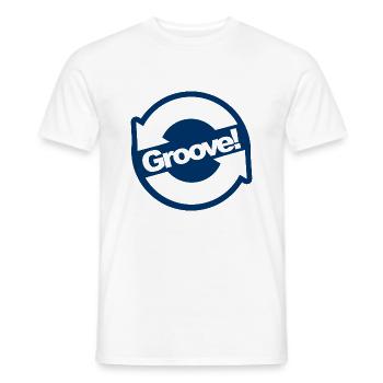 music house techno groove gift - Men's T-Shirt - white - Front - AI Model Male 178 dark (178cm)