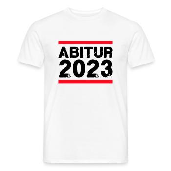 High school graduation 2023 - Men's T-Shirt - white - Front - AI Model Male 178 dark (178cm)