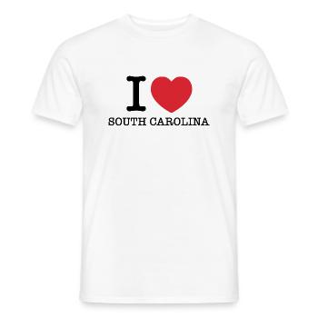 Ich liebe South Carolina | I Herz South Carolina - Männer T-Shirt - Weiß - Vorne - AI Model Male 178 dark (178cm)