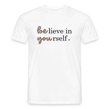 Believe in yourself - Männer T-Shirt - Weiß - Vorne - AI Model Male 178 dark (178cm)