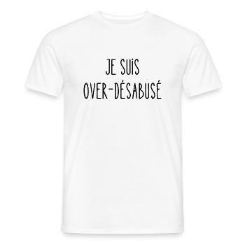 je suis over-désabusé - T-shirt homme - blanc - Devant - AI Model Male 178 dark (178cm)