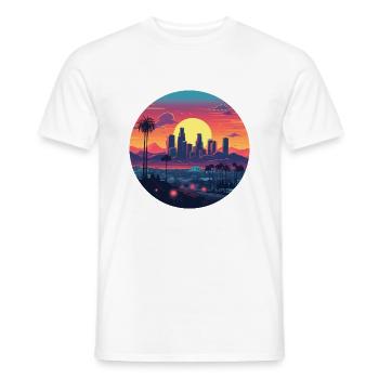 LA - T-shirt homme - blanc - Devant - AI Model Male 178 dark (178cm)