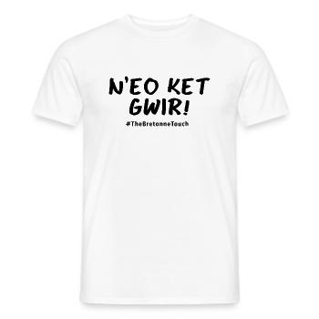 N eo ket gwir - T-shirt homme - blanc - Devant - AI Model Male 178 dark (178cm)