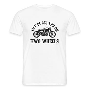Life is better on two wheels Design - Männer T-Shirt - Weiß - Vorne - AI Model Male 178 dark (178cm)