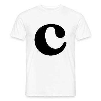 Buchstabe c - Männer T-Shirt - Weiß - Vorne - AI Model Male 178 dark (178cm)