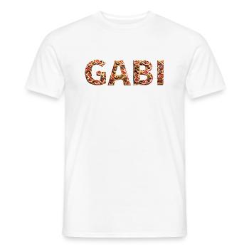 GABI Pizza - Männer T-Shirt - Weiß - Vorne - AI Model Male 178 dark (178cm)