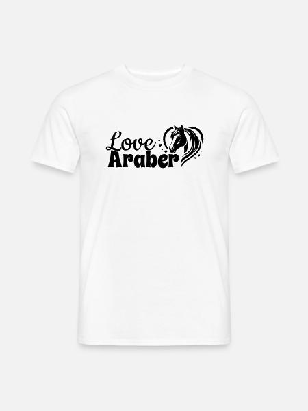Het Arabische Hoofd van het Paard van het Liefdeshart - Heren T-shirt - wit