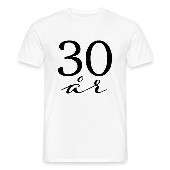 30 ans - T-shirt homme - blanc - Devant - AI Model Male 178 dark (178cm)