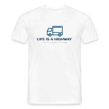 Leben ist ein Highway - Männer T-Shirt - Weiß - Vorne - AI Model Male 178 dark (178cm)