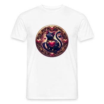 Cat Magic - Men's T-Shirt - white - Front - AI Model Male 178 dark (178cm)