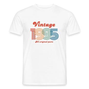 Vintage 1995 all original parts - T-shirt homme - blanc - Devant - AI Model Male 178 dark (178cm)
