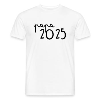 Papa 2025 - Männer T-Shirt - Weiß - Vorne - AI Model Male 178 dark (178cm)