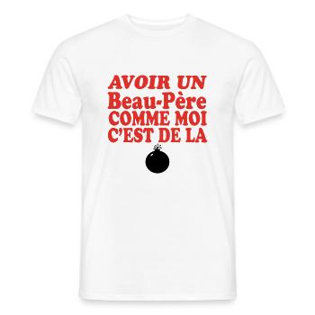 Father-in-law OF THE BOMB - Men's T-Shirt - white - Front - AI Model Male 178 dark (178cm)