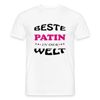 BESTE PATIN MARRAINE IN DER WELT - T-shirt homme - blanc - Devant - AI Model Male 178 dark (178cm)