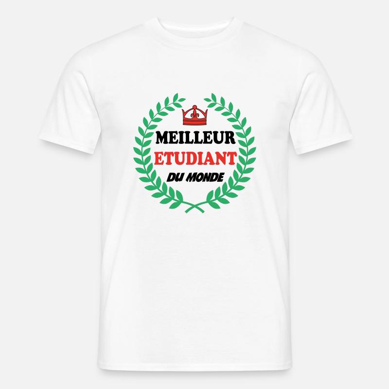 BESTER STUDENT DER WELT - Männer T-Shirt - Weiß