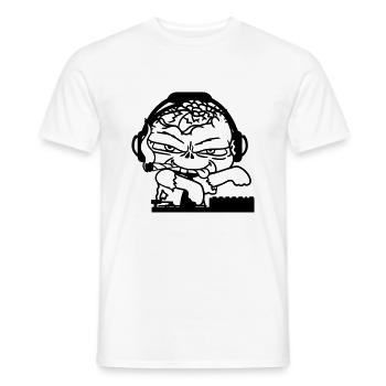 Zombie Monster DJ Horreur Mixer Musique de fête - T-shirt homme - blanc - Devant - AI Model Male 178 dark (178cm)