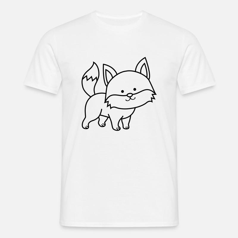 fuchs - Männer T-Shirt - Weiß