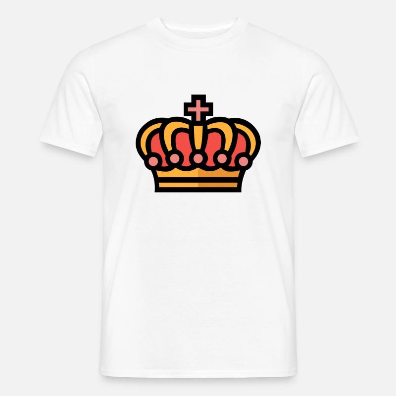 Krone - Männer T-Shirt - Weiß