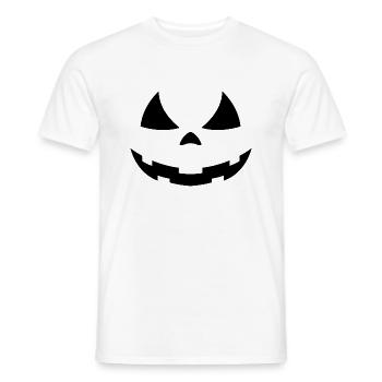Citrouille Halloween Visage Noir - T-shirt homme - blanc - Devant - AI Model Male 178 dark (178cm)