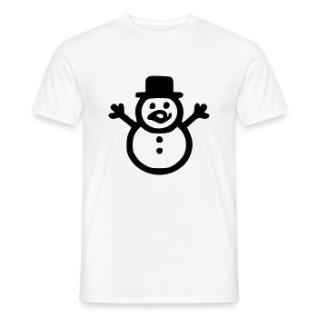 Bonhomme de Neige - T-shirt homme - blanc - Devant - AI Model Male 178 dark (178cm)