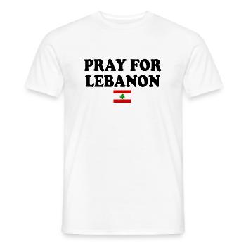 Pray for lebanon - Men's T-Shirt - white - Front - AI Model Male 178 dark (178cm)