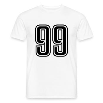 99 - Männer T-Shirt - Weiß - Vorne - AI Model Male 178 dark (178cm)