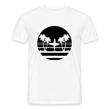 Surf Planche de surf Surfeur Sports nautiques - T-shirt homme - blanc - Devant - AI Model Male 178 dark (178cm)