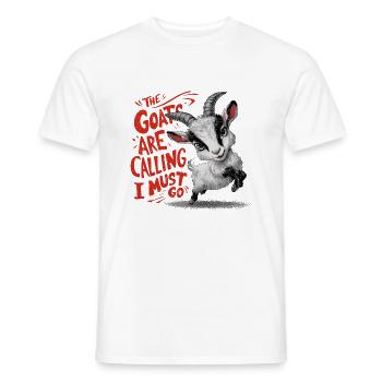 The Goats Are Calling I Must Go 2 mba - Männer T-Shirt - Weiß - Vorne - AI Model Male 178 dark (178cm)