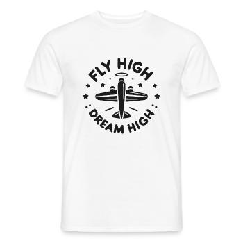 Voler haut, rêver haut - T-shirt homme - blanc - Devant - AI Model Male 178 dark (178cm)