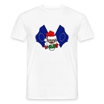 Weihnachtsmannflaggen Europa X-MAS - Männer T-Shirt - Weiß - Vorne - AI Model Male 178 dark (178cm)
