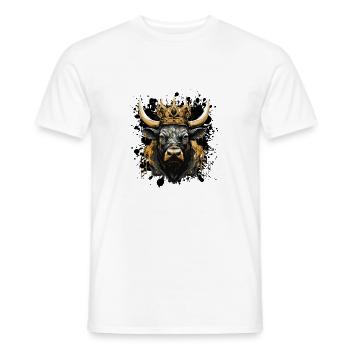 Vache Couronne de vache - T-shirt homme - blanc - Devant - AI Model Male 178 dark (178cm)