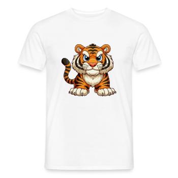 Tiger tough - Men's T-Shirt - white - Front - AI Model Male 178 dark (178cm)