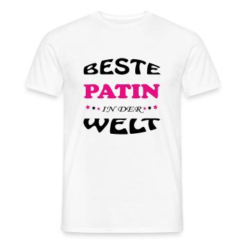 BESTE PATIN MARRAINE IN DER WELT - T-shirt homme - blanc - Devant - AI Model Male 178 dark (178cm)