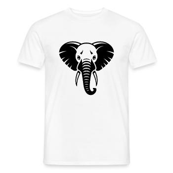 Elefant - Männer T-Shirt - Weiß - Vorne - AI Model Male 178 dark (178cm)