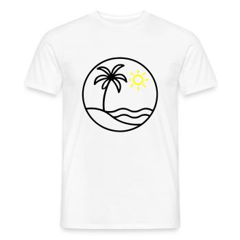 Palme Ozean Insel - Männer T-Shirt - Weiß - Vorne - AI Model Male 178 dark (178cm)