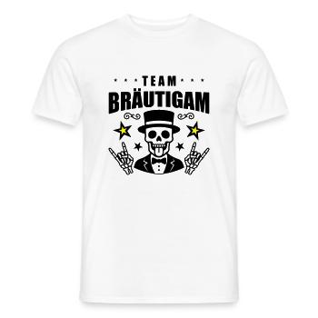 Team Bräutigam Hochzeit Skull - Männer T-Shirt - Weiß - Vorne - AI Model Male 178 dark (178cm)