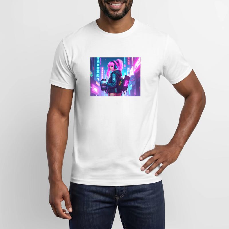 Cyber DJ Coder – Beats, Bytes & Blinks Männer T-Shirt