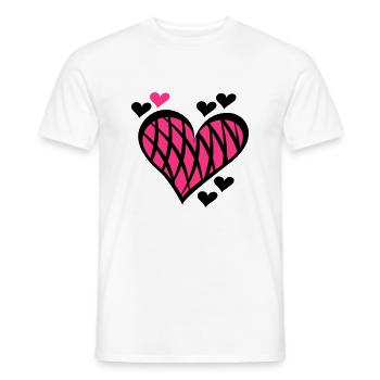 Herz Motiv - Männer T-Shirt - Weiß - Vorne - AI Model Male 178 dark (178cm)