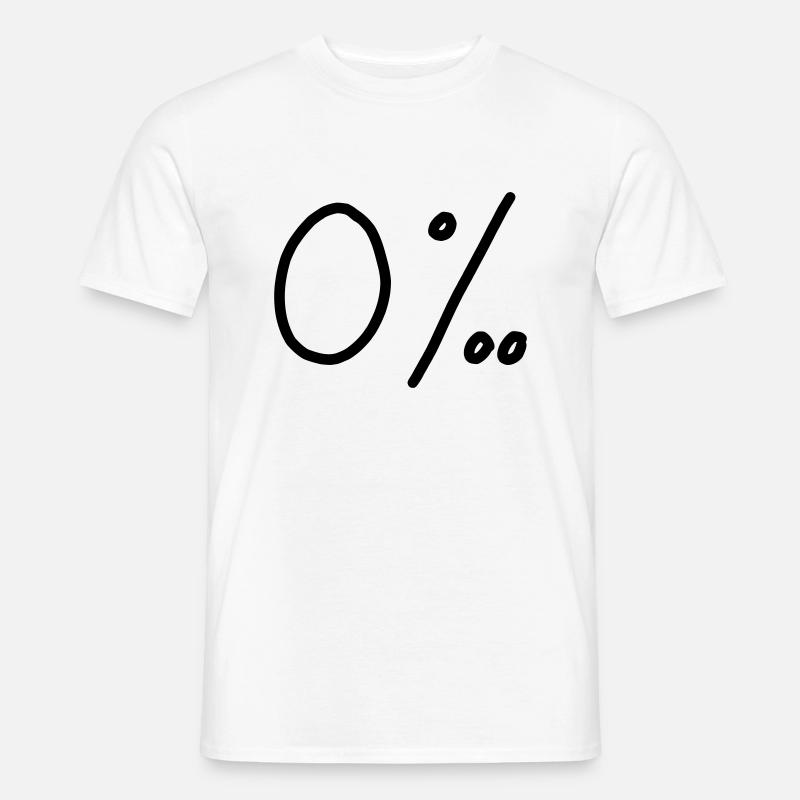 null Promille - Männer T-Shirt - Weiß