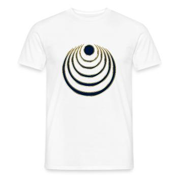 Mond Zauber, digital blau gold, Intuition, - Männer T-Shirt - Weiß - Vorne - AI Model Male 178 dark (178cm)