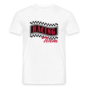 racing_team_002 - Männer T-Shirt - Weiß - Vorne - AI Model Male 178 dark (178cm)